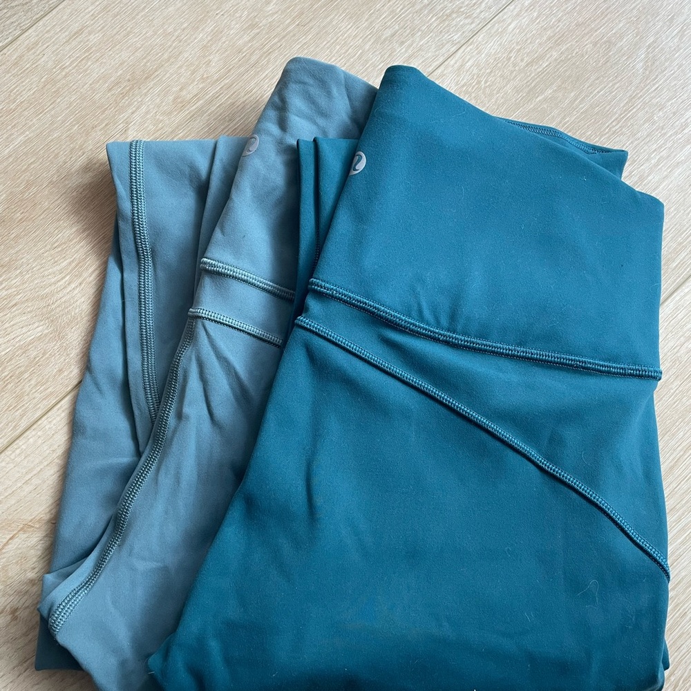 Lululemon in movement tights bundle 25” size 6